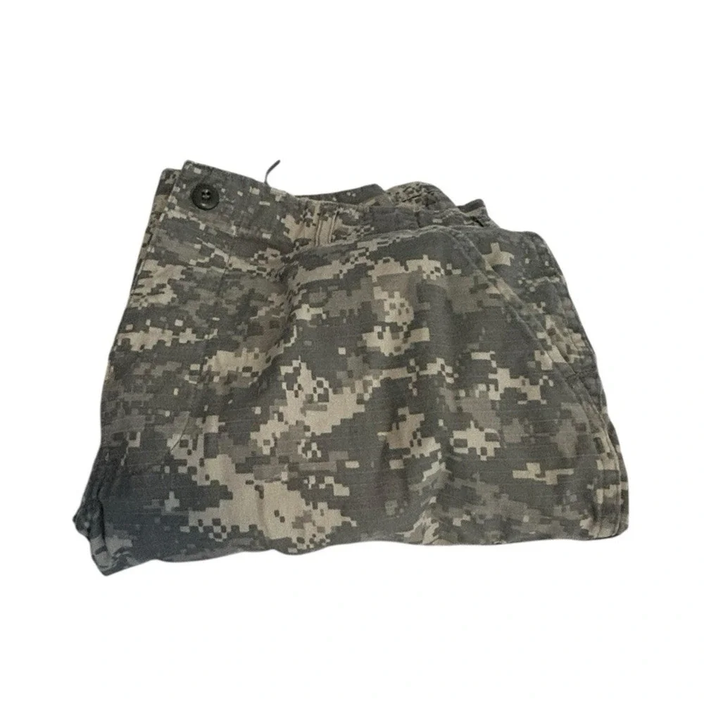 AUTHENTIC ACU Army Cargo Fatigue Camouflage Camo DIGITAL long SHORTS GI Pants 32